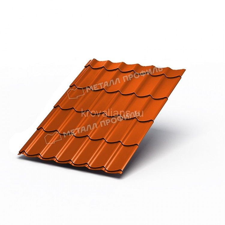 Металлочерепица МеталлПрофиль Ламонтерра NormanMP (Полиэстер -01-2004-0.5) /1 кв.м./