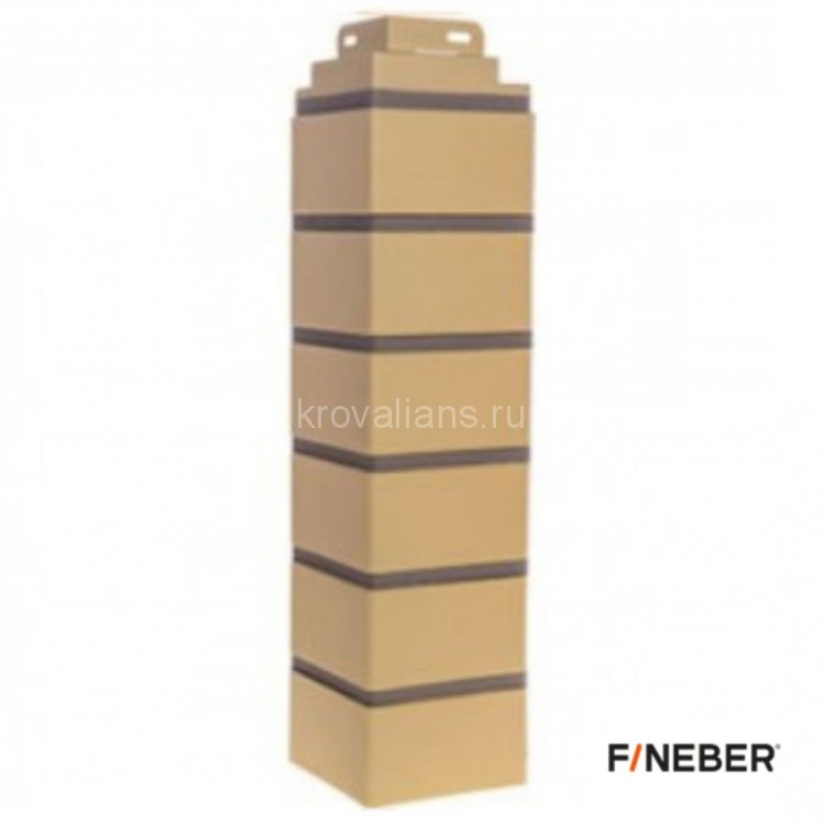 FineBer Угол наружный Кирпич KLINKER Желтый, 10шт/уп