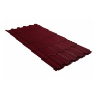 Металлочерепица Grand Line (Гранд Лайн) квинта плюс c 3D резом 0,5 Quarzit RAL 3005 /1 кв.м./