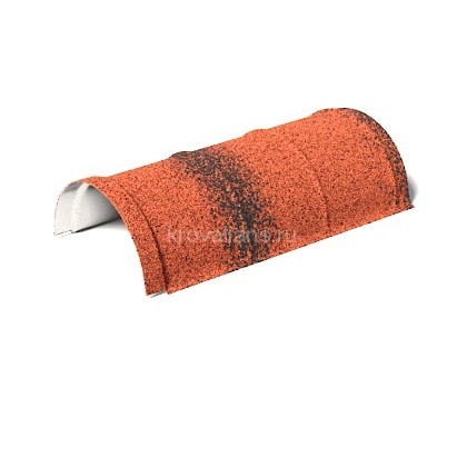 Конек полукруглый одинарный рядовой AeroDek (Аэродек) (Античный красный) /1 шт/