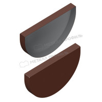Заглушка желоба МЕТАЛЛ ПРОФИЛЬ ПРОЕКТ D185 Ral 8017