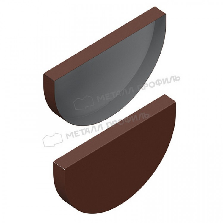 Заглушка желоба МЕТАЛЛ ПРОФИЛЬ ПРОЕКТ D185 Ral 8017