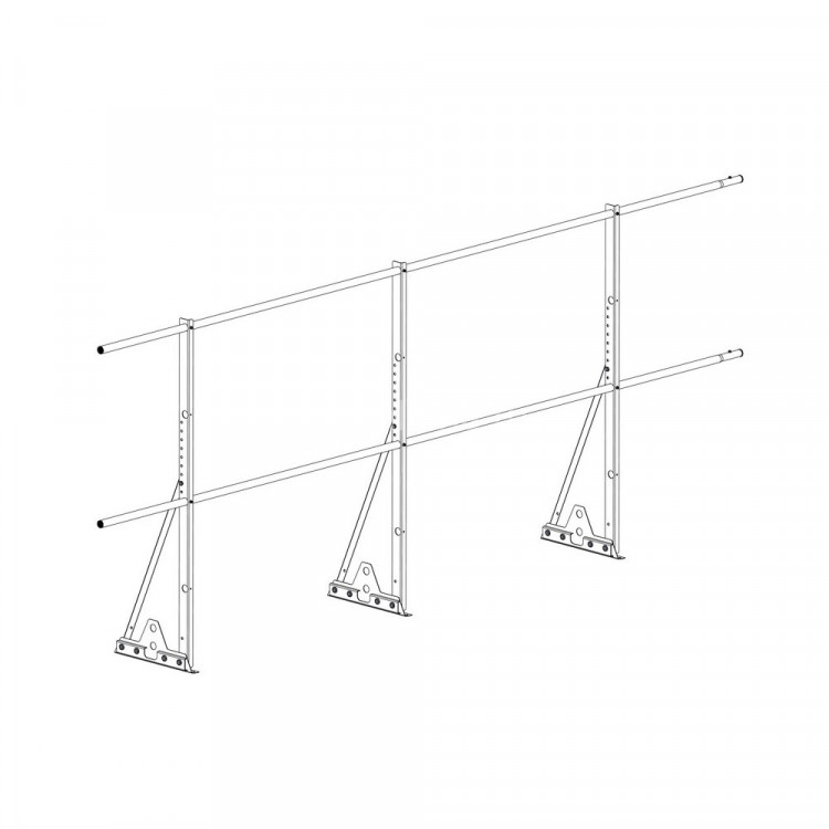 Ограждение ROOFsystems ECONOM d-25 (круг) H-1200/3,0м NEXT фальц ТУ (Т-обр. Опора) RAL3005