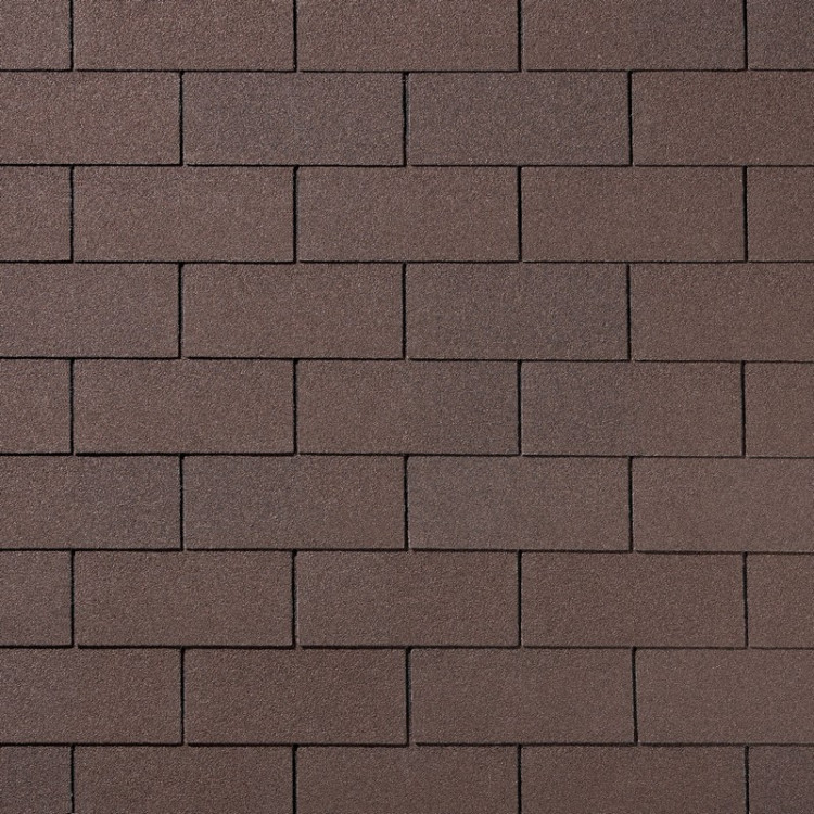 QUIET TILE Гибкая черепица Brick коричневый 3м2