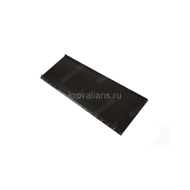 Фальцевая кровля Grand Line (Гранд Лайн) Кликфальц mini 0,45 Полиэстер (RAL 7024) 1 кв.м.