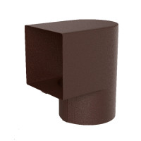 AS PUrus MATT 150/100 Переходник угловой квадрат-круг 100 (200мм) RAL 8017 Matt