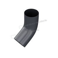 Колено трубы МЕТАЛЛ ПРОФИЛЬ Foramina PUR 125/100 RAL 7024, серый графит