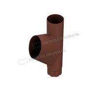 Тройник трубы МЕТАЛЛ ПРОФИЛЬ Foramina PUR 125/100 RAL 8017, коричневый