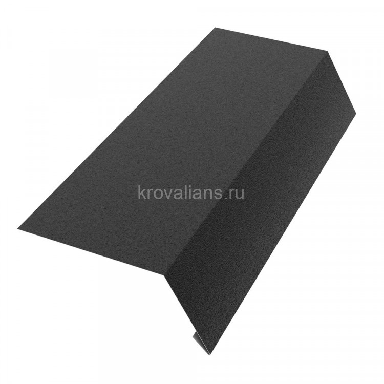 Карнизная планка 100х60х2000мм PE Rooftop Matt 0,5 мм Zn180 RAL9005