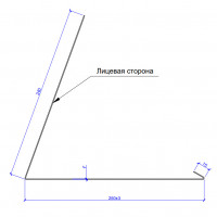 Планка примыкания верхняя к трубе FASTCLICK 250х240х2000 (VALORI-20-DarkBrown-0.5)