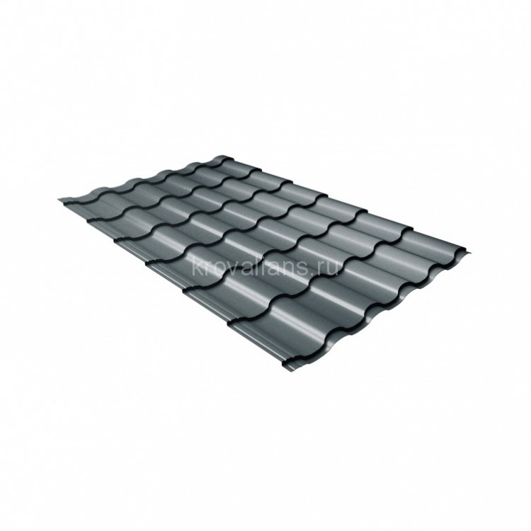 Металлочерепица Grand Line (Гранд Лайн) кредо 0,5 Velur20 RAL 7016 /1 кв.м./