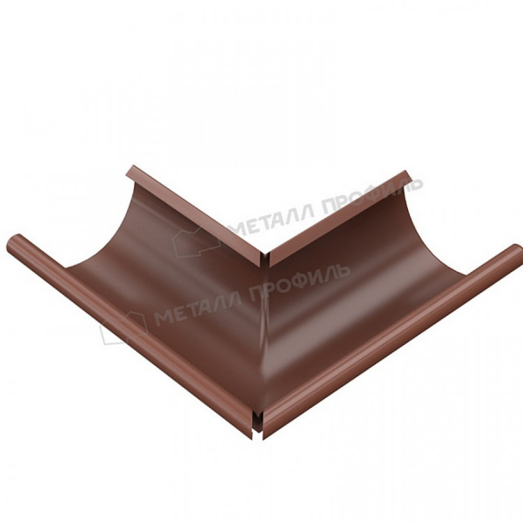 Угол желоба наружный МЕТАЛЛ ПРОФИЛЬ Foramina PUR 125/100 RAL 8017, коричневый Угол желоба наружный МЕТАЛЛ ПРОФИЛЬ Foramina PUR 125/100 RAL 8017, коричневый