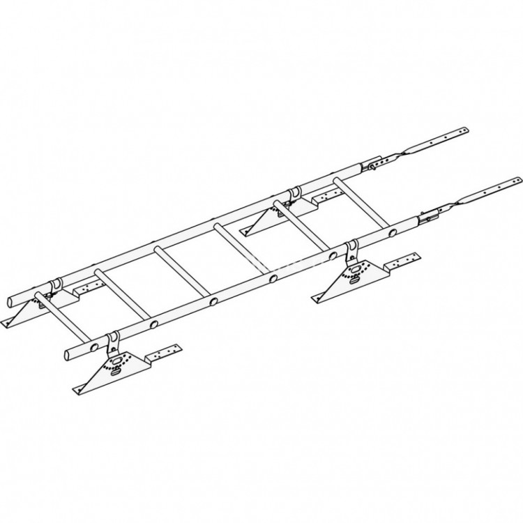 Лестница кровельная ROOFsystems PRESTIGE ZN600 1,2м Композит RAL 8017