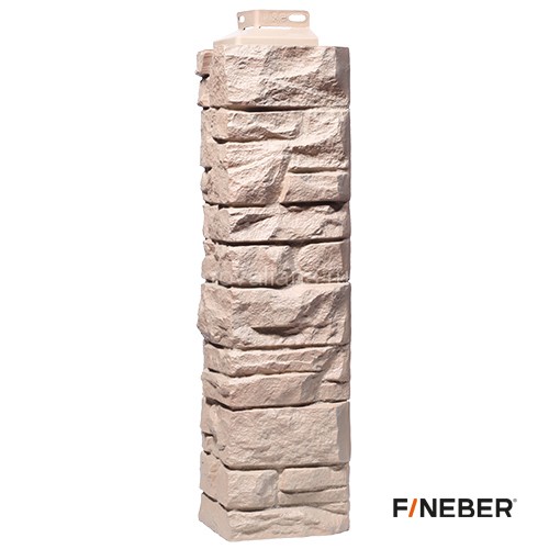 FineBer Угол наружный к фасайдингу Дачный Скала Бежевый, 10шт/уп FineBer Угол наружный к фасайдингу Дачный Скала Бежевый, 10шт/уп