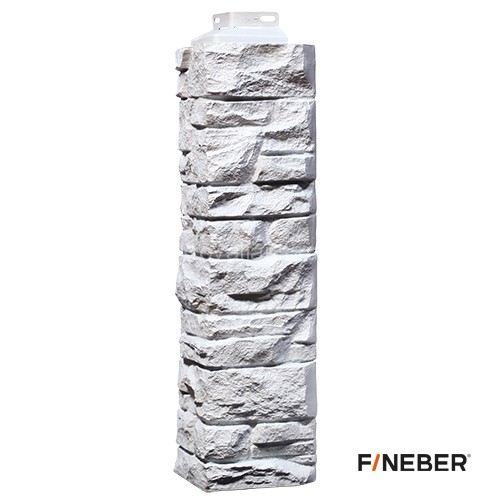 FineBer Угол наружный к фасайдингу Дачный Скала Белый, 10шт/уп FineBer Угол наружный к фасайдингу Дачный Скала Белый, 10шт/уп