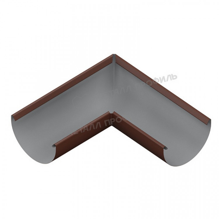 Угол желоба МЕТАЛЛ ПРОФИЛЬ ПРОЕКТ D185 Ral 8017