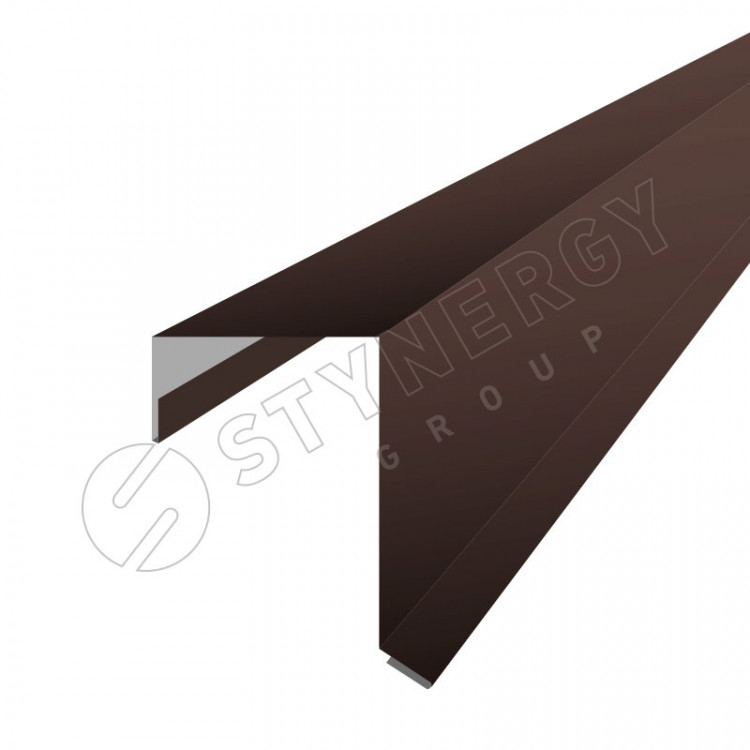 Планка торцевая кровельная 2000 Фальц Stynergy (CORUNDUM50-RAL8017-0.5)