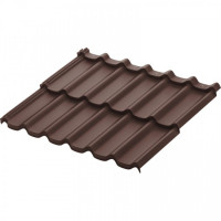 Модульная металлочерепица AquaSystem Стокгольм XXL 1185х875 мм PE Matt Zn140 0,45мм RAL8017