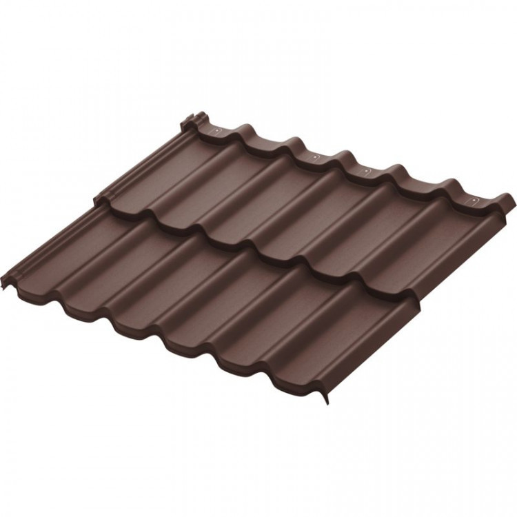 Модульная металлочерепица AquaSystem Стокгольм XXL 1185х875 мм PE Matt Zn140 0,45мм RAL8017