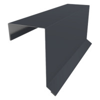 Планка торцевая кровельная фальц 65х97 0,5 PurPro Matt 275 RAL 7024 мокрый асфальт (2м)