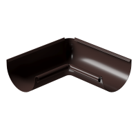 Docke STAL PREMIUM 125/90 мм Угол внутренний  90 гр Шоколад RAL8019 8шт/упак