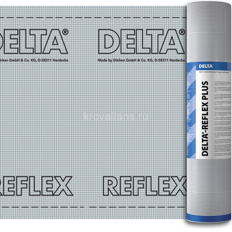 DELTA (Дельта) REFLEX пароизоляция теплоотражающая 75 м2 (1,5х50м)