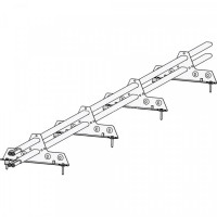 Снегозадержатель ROOFsystems PRESTIGE ZN 45*25 (овал), 1,2м  NEXT Т-обр. опора RAL 8004