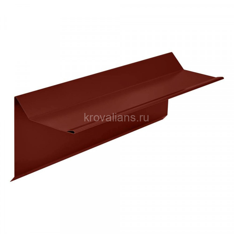 Торцевая планка для ГЧ 90х20х78 L=2м РЕ RAL 3009 (Фартук S5 new) /1 шт/