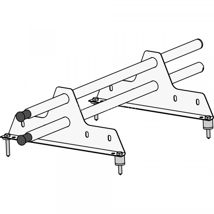 Снегозадержатель ROOFsystems ECONOM d25(круг), 1м  NEXT Т-обр. опора RAL 3005