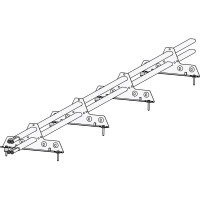 Снегозадержатель ROOFsystems PRESTIGE ZN 45*25 (овал), 1,2м  NEXT Т-обр. опора RAL 8019