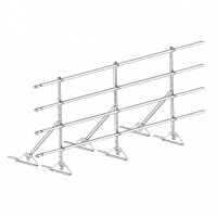 Ограждение ROOFsystems PRESTIGE ZN H-1200/3,0м 4 трубы Композит RAL7024