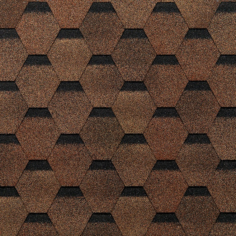 Гибкая черепица Docke PIE EURASIA/ШЕСТИГРАННИК Светло-коричневый, 3м2 /цена указана за 1 кв.м/