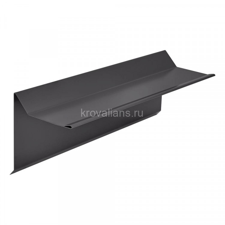 Торцевая планка для ГЧ 90х20х78 L=2м РЕ RAL 7024 (Фартук S5 new) /1 шт/