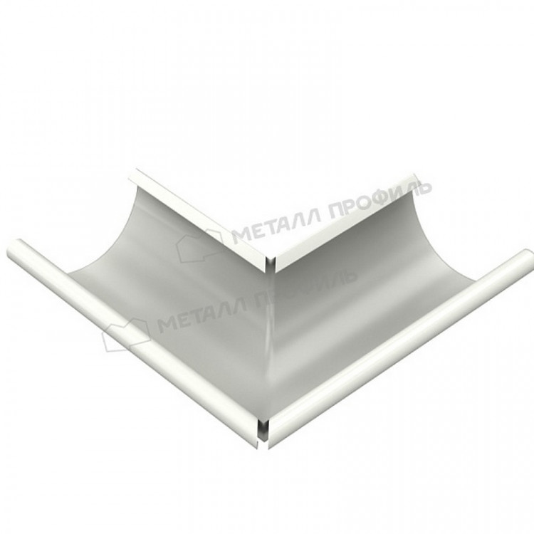 Угол желоба наружный МЕТАЛЛ ПРОФИЛЬ Foramina PUR 150/100 RAL 9010, белый