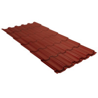 Металлочерепица квинта плюс 0,5 Satin Matt TX RAL 8004 терракота