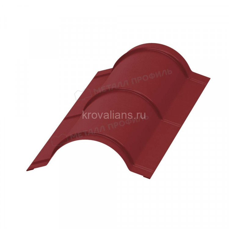 МеталлПрофиль Планка конька круглого R110х2000 (Полиэстер-01-3011-0.45) /1 шт/