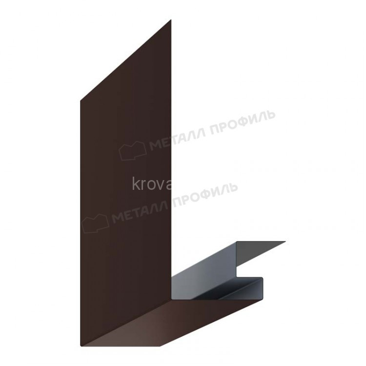 МеталлПрофиль Планка откоса сложная 3D 245х75х3000 (Полиэстер-01-8017-0.45)