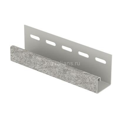 Ю-Пласт J-планка STONE-HOUSE Кварцит Светло-серый 3,05 м (уп=20шт)(под заказ)