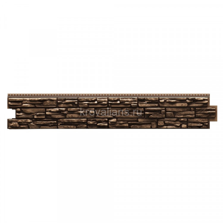 Docke LUX Сайдинг ROCKY 1787х285мм (0,5м2) Кедровый орех 12шт/уп