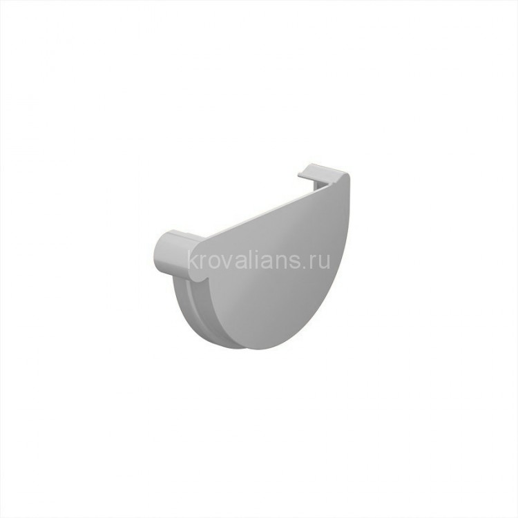 Galeco PVC 124 110/80 Заглушка правая Белый RAL 9010 (50шт/уп)