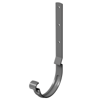 Docke STAL PREMIUM 125/90 мм Карнизный крюк длинный Графит RAL7024 30шт/упак