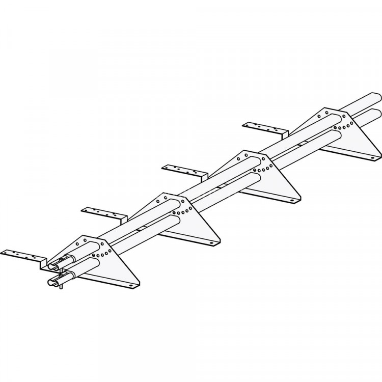 Снегозадержатель ROOFsystems PRESTIGE ZN 45*25 (овал), 1,2м композит.(треугольн.) RAL 8017