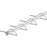 Снегозадержатель ROOFsystems PRESTIGE ZN 45*25 (овал), 1,2м композит.(треугольн.) RAL 8017