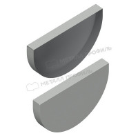 Заглушка желоба МЕТАЛЛ ПРОФИЛЬ ПРОЕКТ D185 Ral 9003