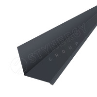 Планка для верхнего примыкания к стене 2000 Фальц Stynergy (GRAPHITE45-7024-0.45)