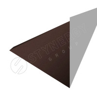 Планка для верхнего примыкания к трубе 2000 Фальц Stynergy (Стальной Бархат-8017-0.5)