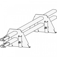 Снегозадержатель ROOFsystems PRESTIGE ZN 45*25 (овал), 1,2м композит.(треугольн.) RAL 3005