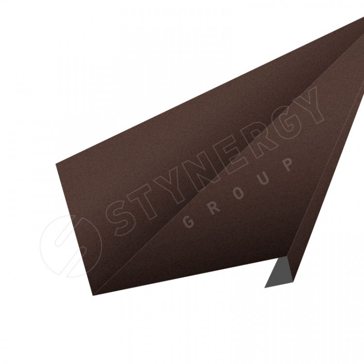 Планка для нижнего примыкания к трубе 2000 Фальц Stynergy (Стальной Бархат-8017-0.5)