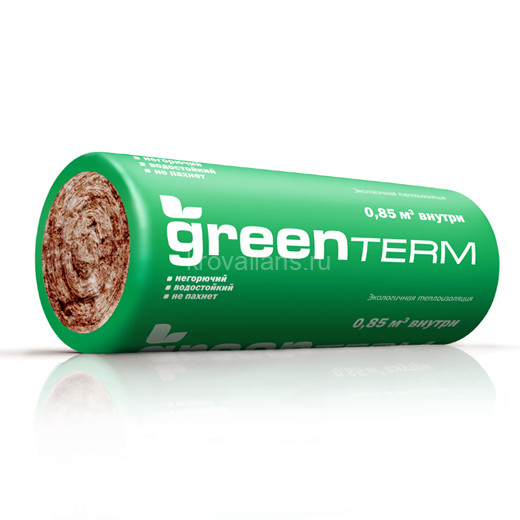 Утеплитель GreenTERM (ГринТерм) рулон 50х610х6970 4 шт 0.85 м3