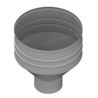 Воронка водосборная МЕТАЛЛ ПРОФИЛЬ ПРОЕКТ D350х150 Ral 9003